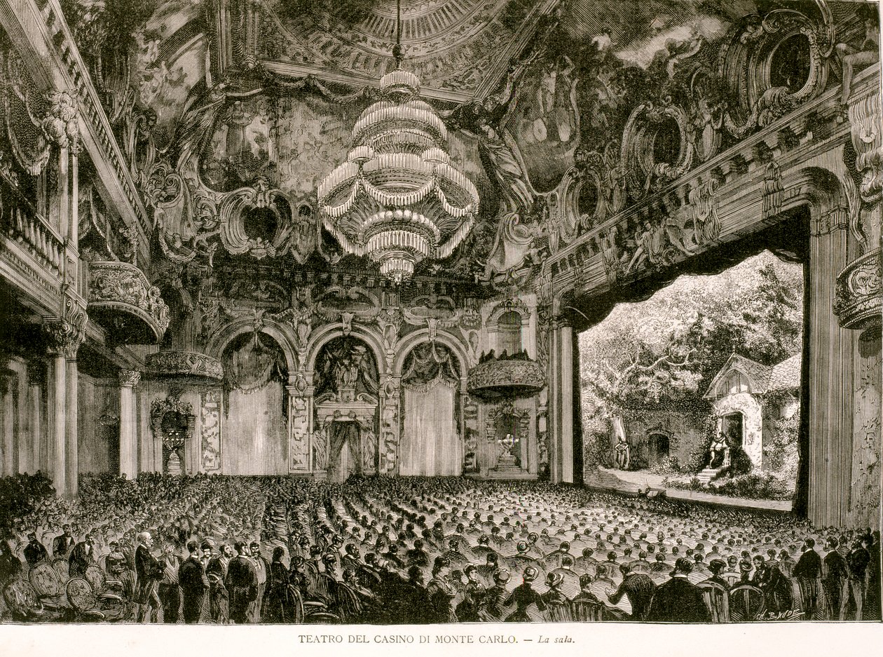 Theatre of the Casino of Monte Carlo by Artist Unknown
