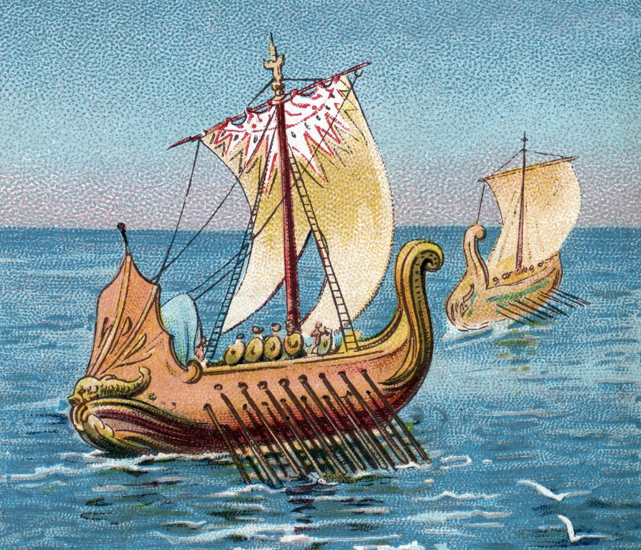 Trireme Ancient Greek Vessels by Artist Unknown