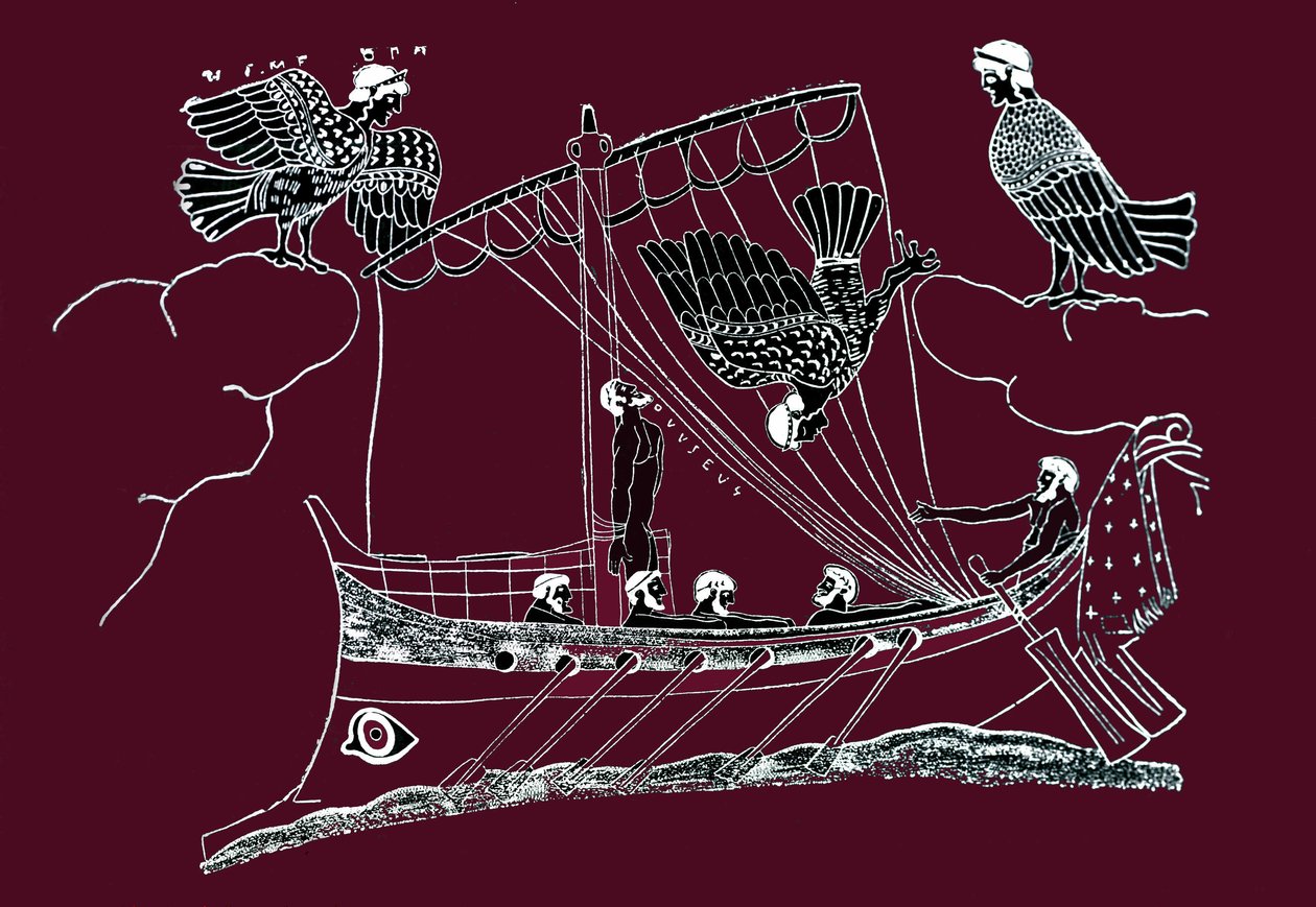 Ulysses and the Mermaids Trying to Attract the Ship of the Sailors by Artist Unknown