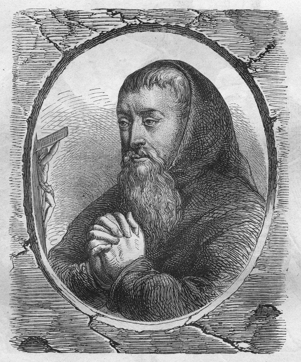 Portrait of François Joseph Le Clerc du Tremblay, Marquis de Maffliers, known as Father Joseph, Capuchin Religious and French statesman by Artist Unknown