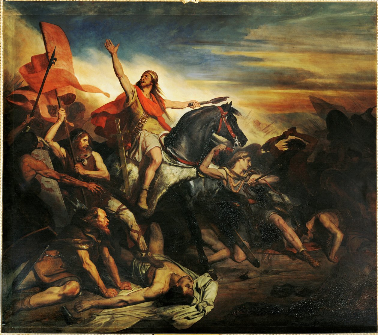 The Battle of Tolbiac Between the Alamans and the Franks of Siegbert by Ary Scheffer