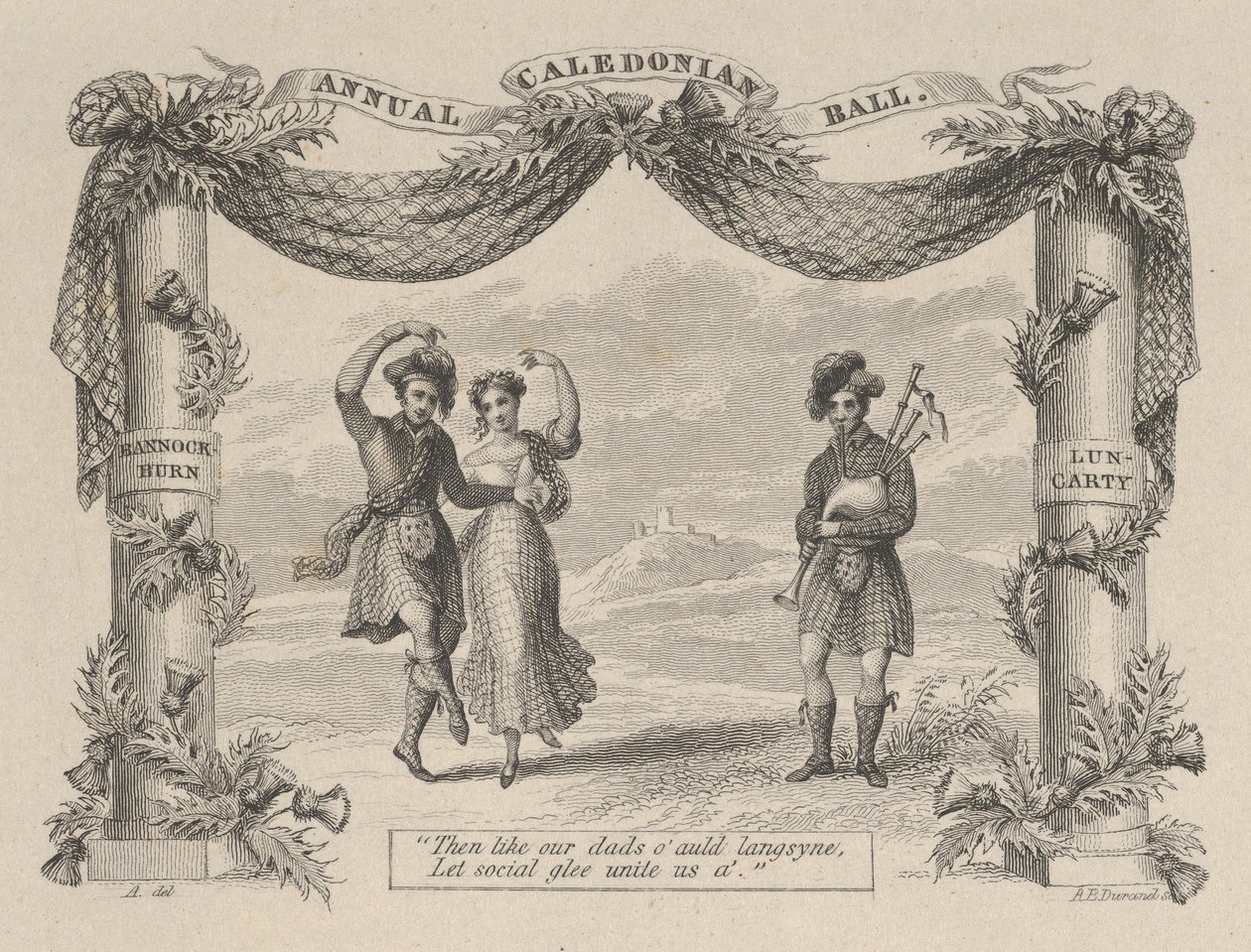 Annual Caledonian Ball Ticket by Asher Brown Durand