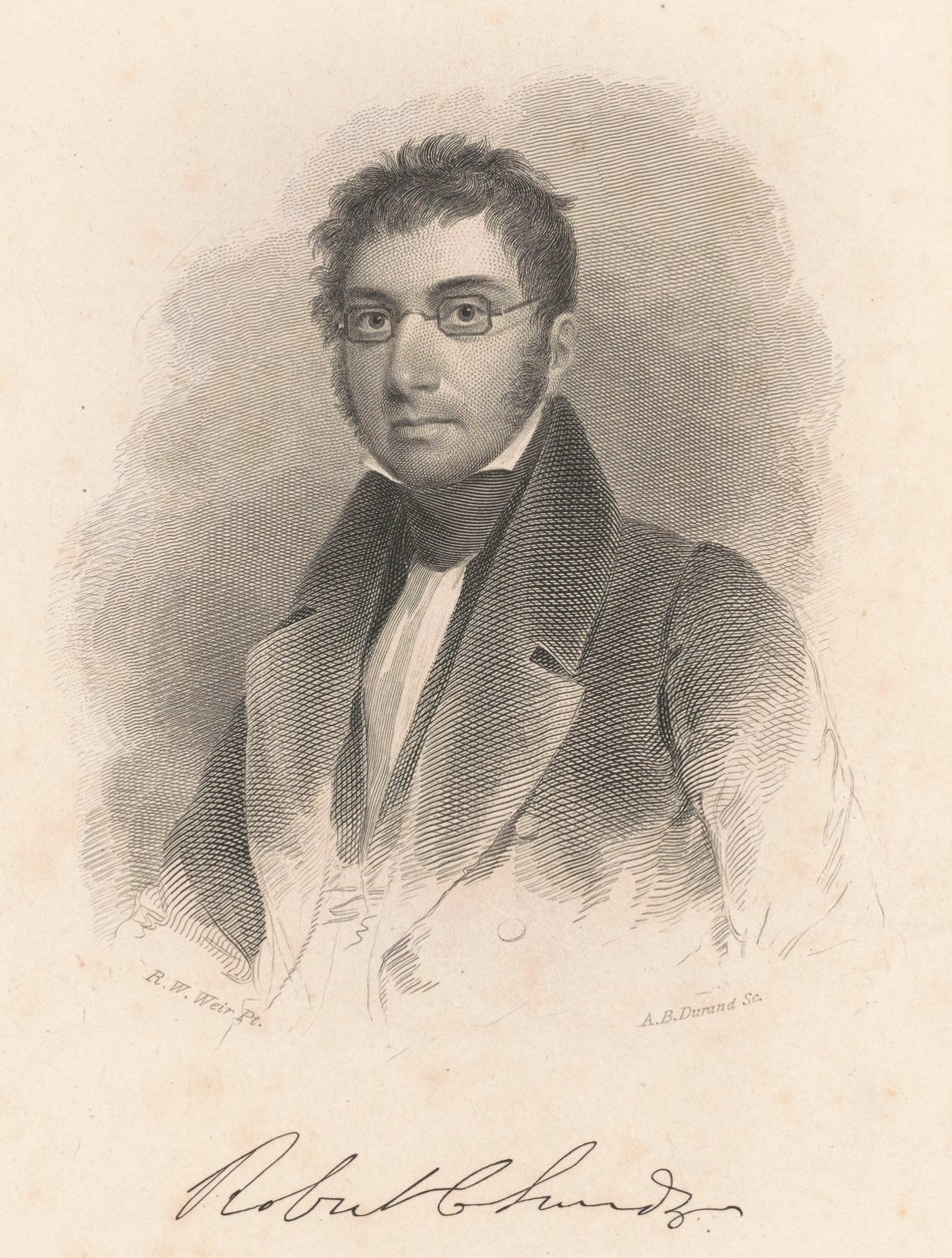 Robert C. Sands by Asher Brown Durand, after Robert Weir