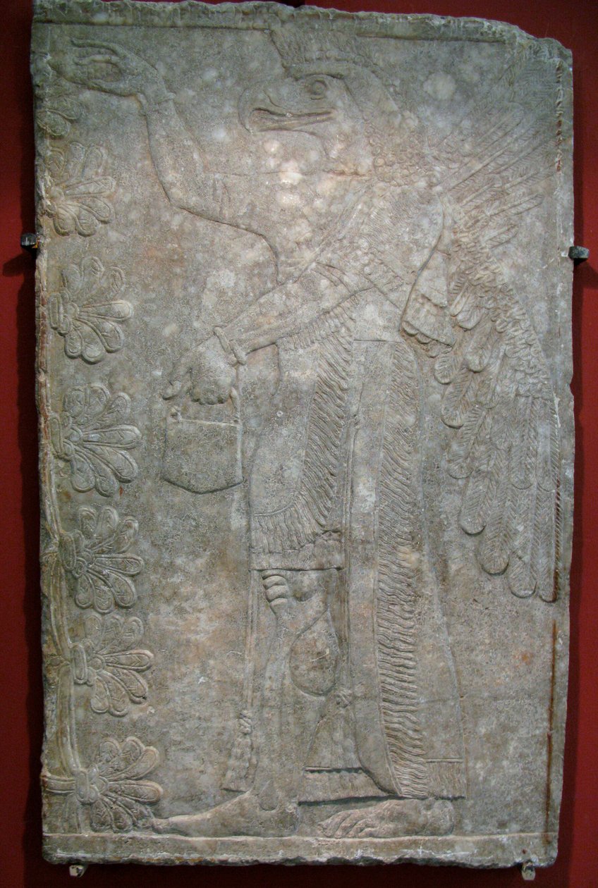 Relief from the Palace of Ashurnasirpal II at Kalhu, Nimrud, 9th Century BC by Assyrian Art.