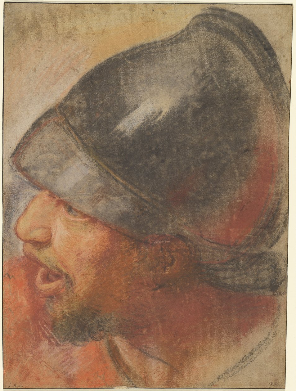 Head of a Macedonian Soldier by Atelier Assistant of Charles Le Brun