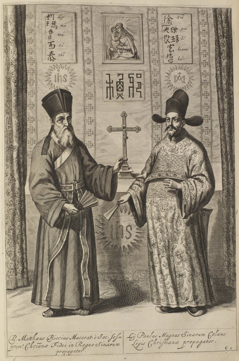 Matteo Ricci and Xu Guangqi. From Athanasius Kircher