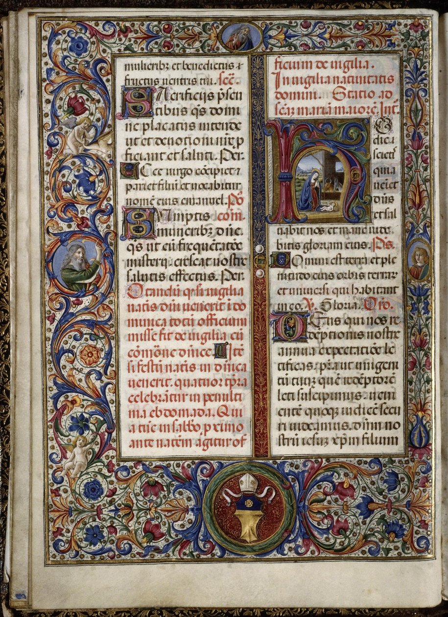 Missal of Thomas James: Initial with the Nativity by Attavante degli Attavanti