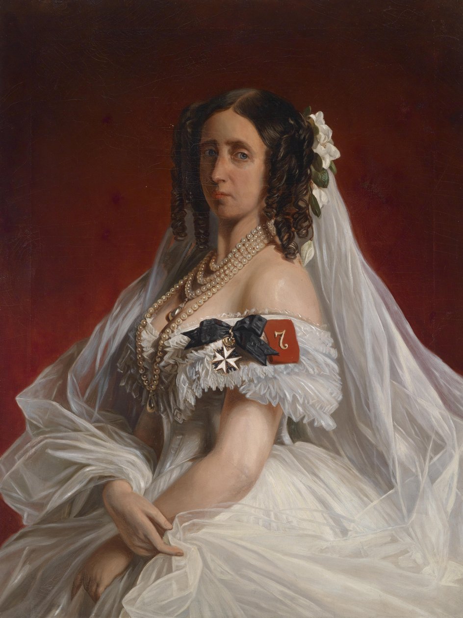 Portrait of Princess Marie Luise Alexandrine of Prussia, born Princess of Saxe-Weimar-Eisenach (1808-1877) by Franz Xaver Winterhalter