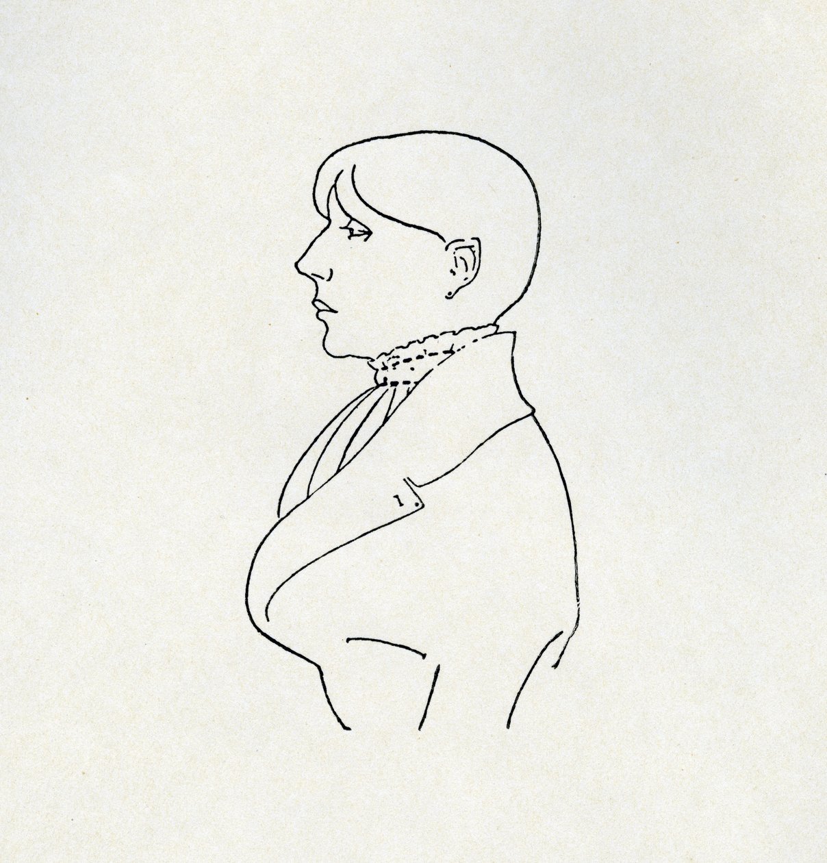 Portrait of the Artist in Outline by Aubrey Beardsley