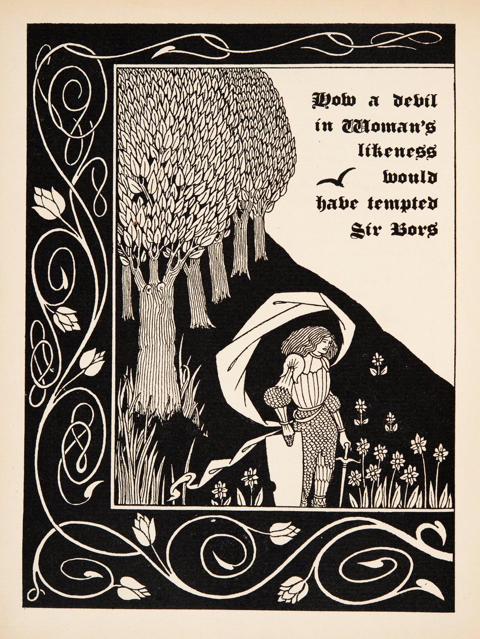 Bors Refuses to Break His Vow of Celibacy by Aubrey Beardsley