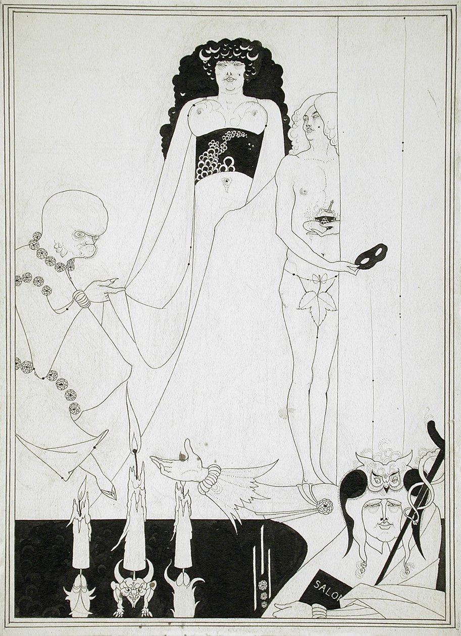 Enter Herodias (Illustration for Salome by Oscar Wilde) by Aubrey Beardsley