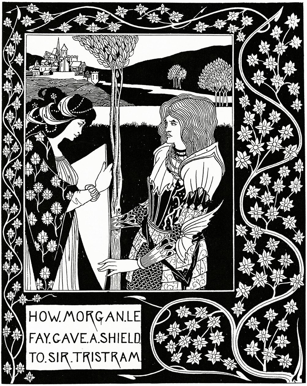 How Morgan le Fay Gave a Shield to Sir Tristram, illustration from 