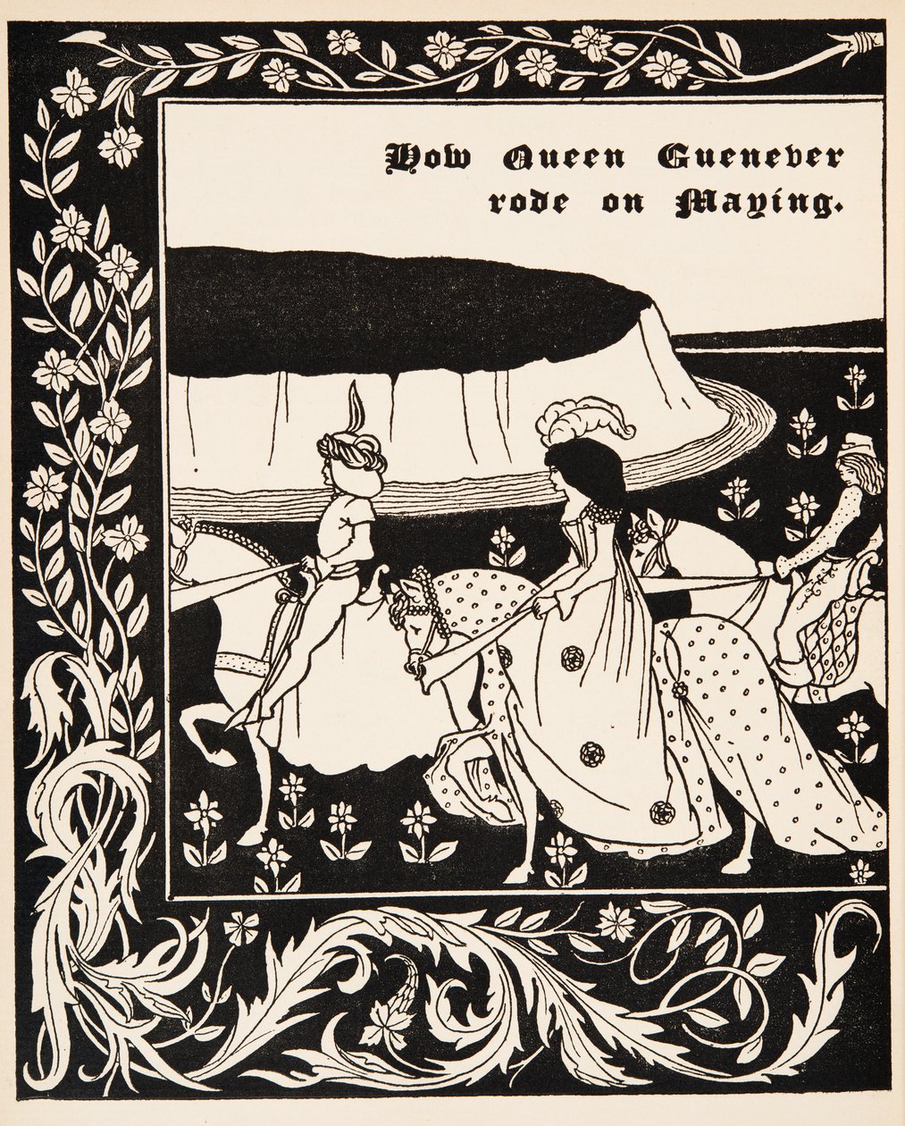How Queen Guenever Rode on Maying by Aubrey Beardsley