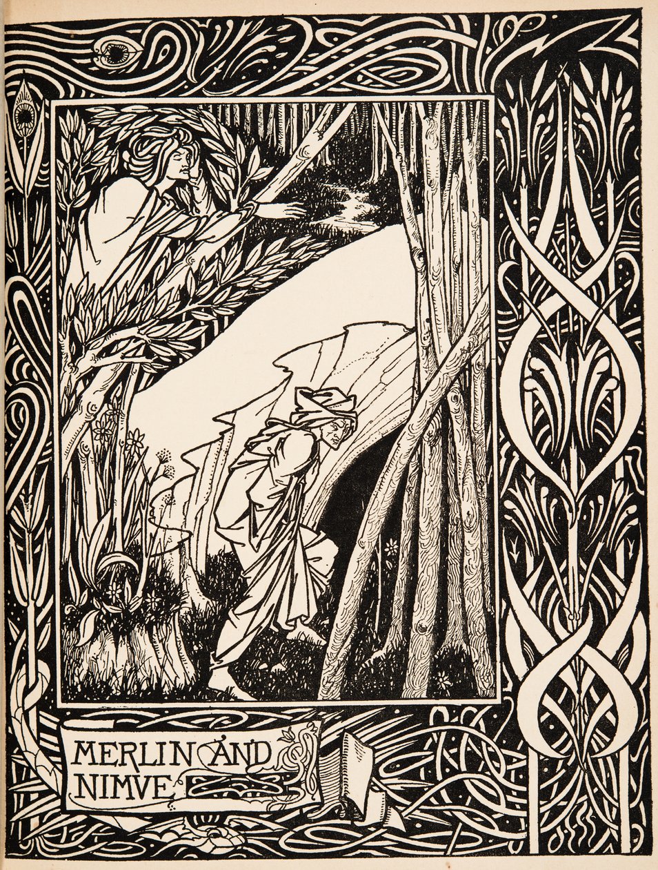 Merlin and Nimue by Aubrey Beardsley
