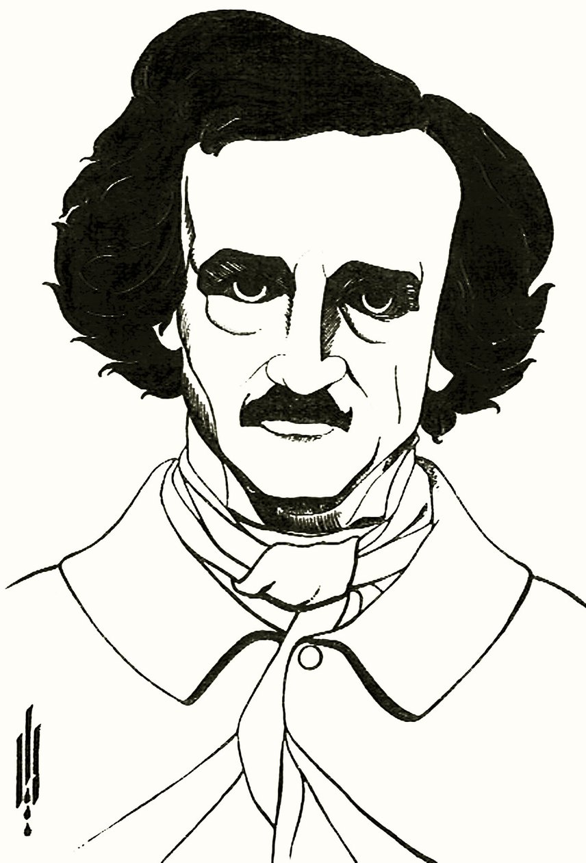 Portrait of Edgar Allan Poe, 1894 by Aubrey Beardsley