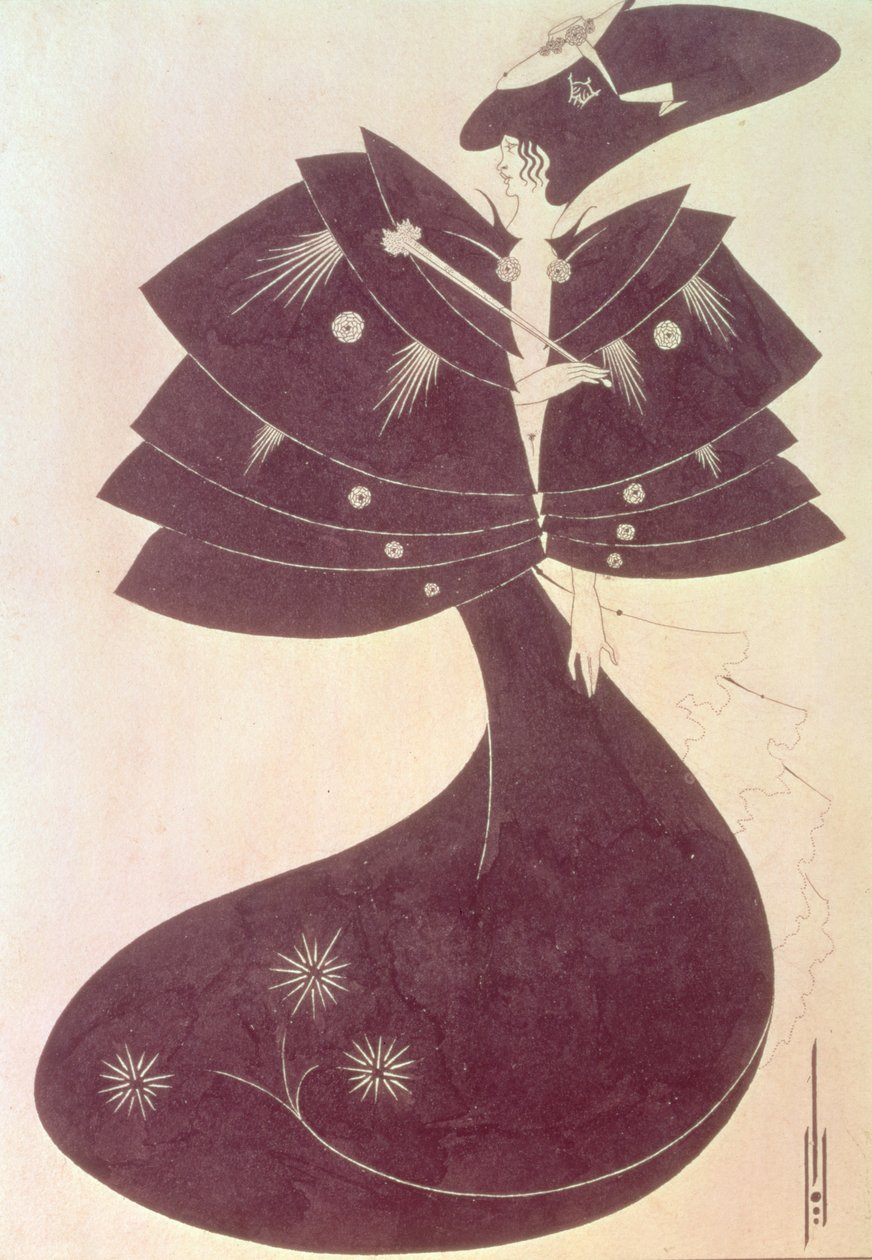 The Black Cape, Illustration for the English Edition of Oscar Wilde