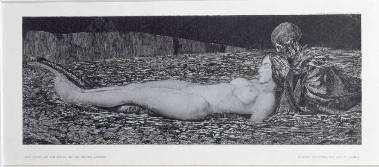 One Corpse, from the cycle Death and the Maiden by August Bromse