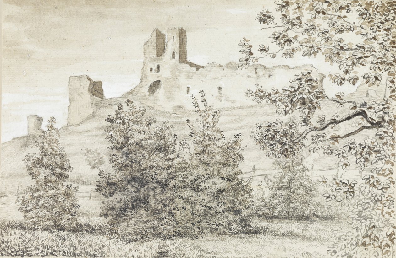 View of the Ruins of Rakvere Castle, 1828 by August Georg Wilhelm Pezold