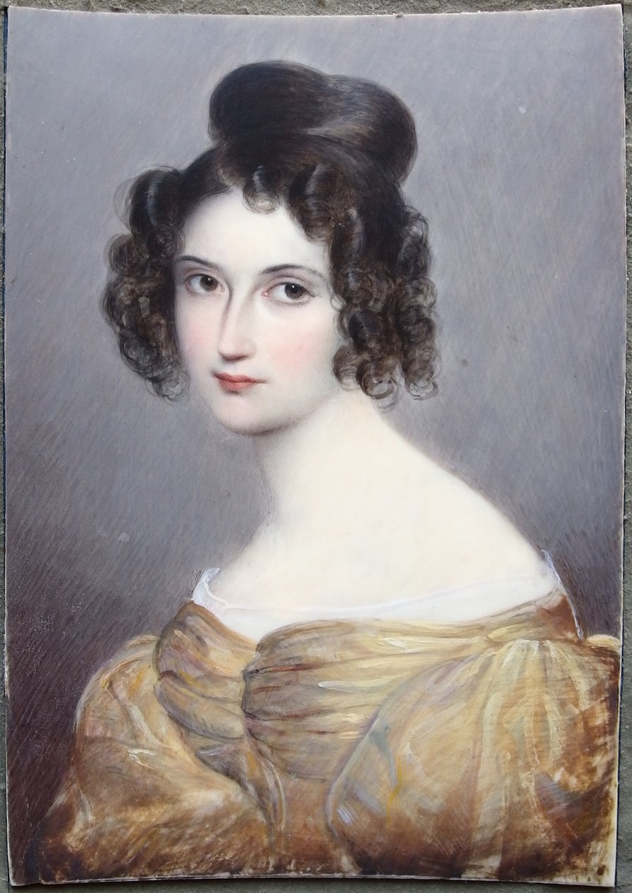 Miniature, Unknown Lady 1, Ivory by August Grahl