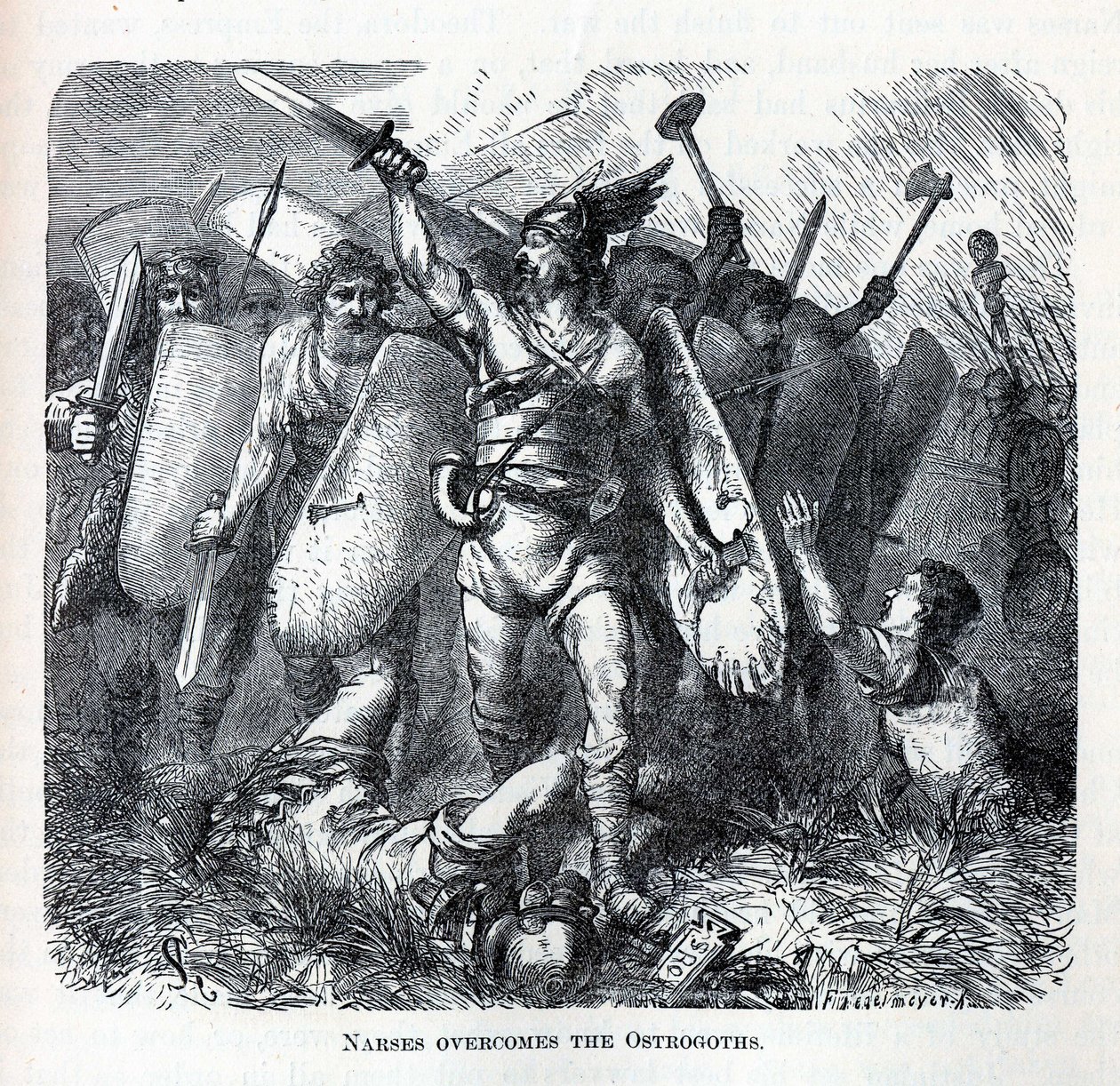 Narses Overcomes the Ostrogoths, 1882 by August Heinrich Ferdinand Tegetmeyer
