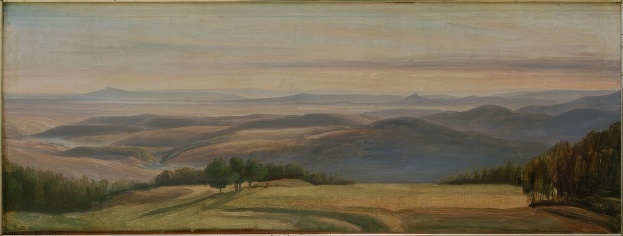 View of the Otzberg to Spessart and Hahnenkamm by August Lucas