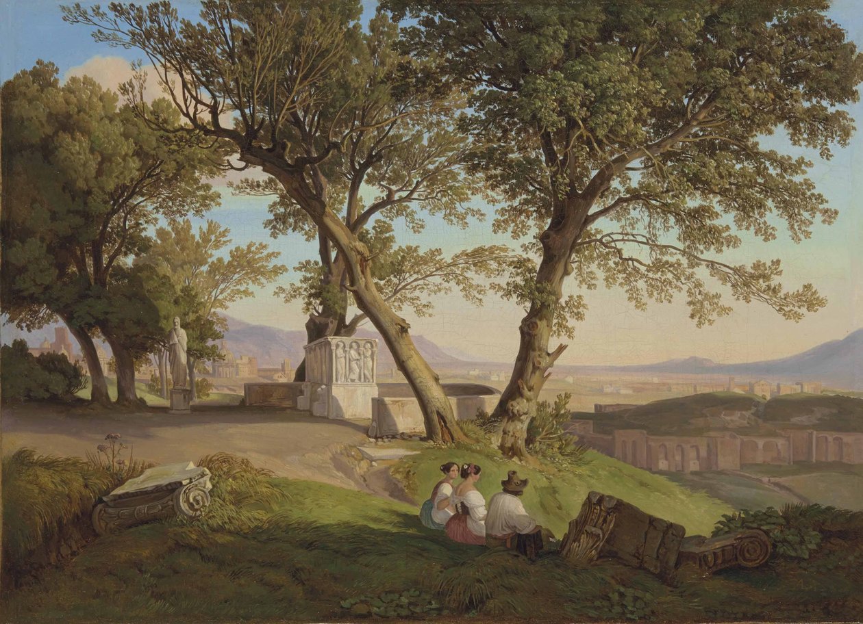 View of Rome from Villa Mattei by August Lucas