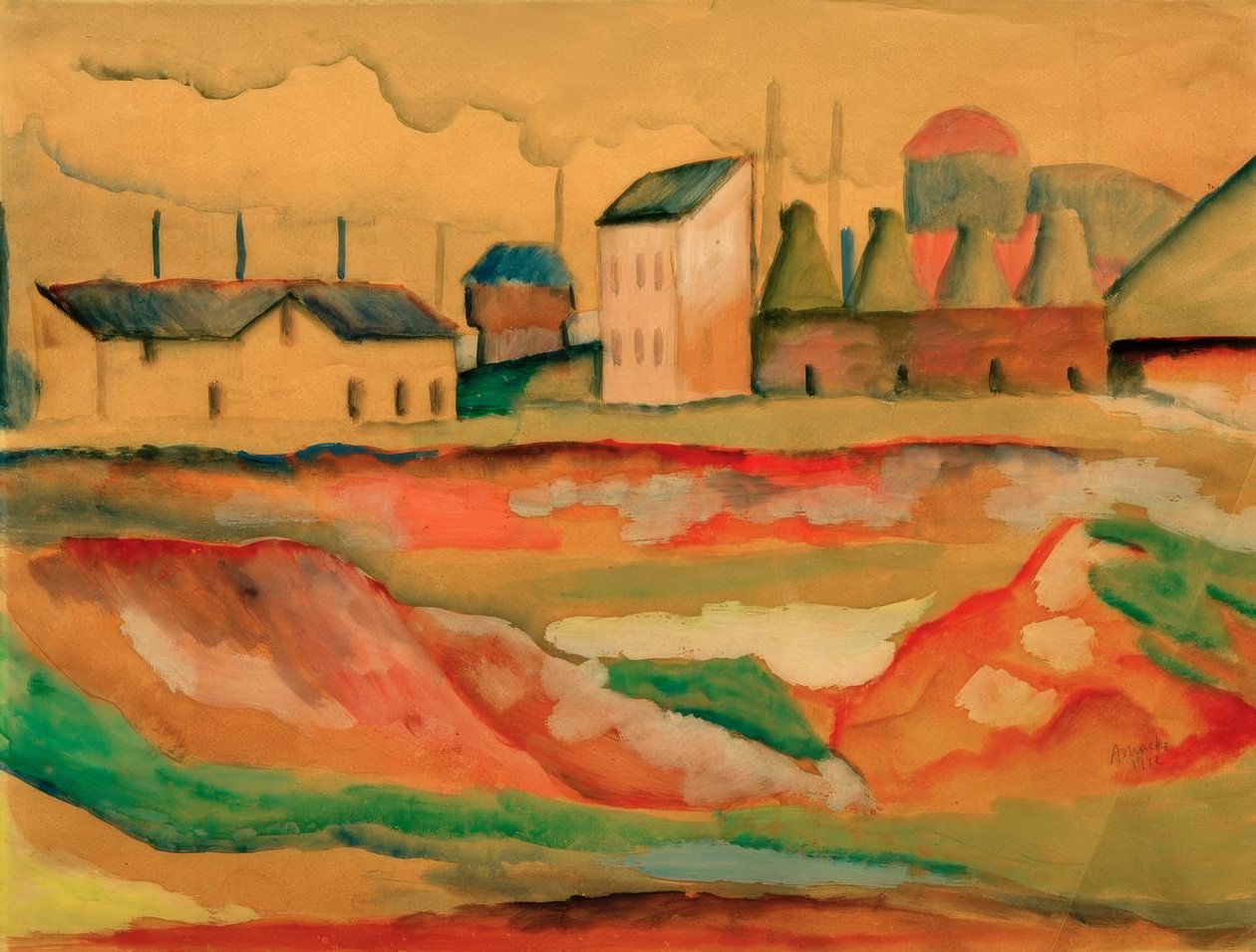 Factory (Brickworks) by August Macke