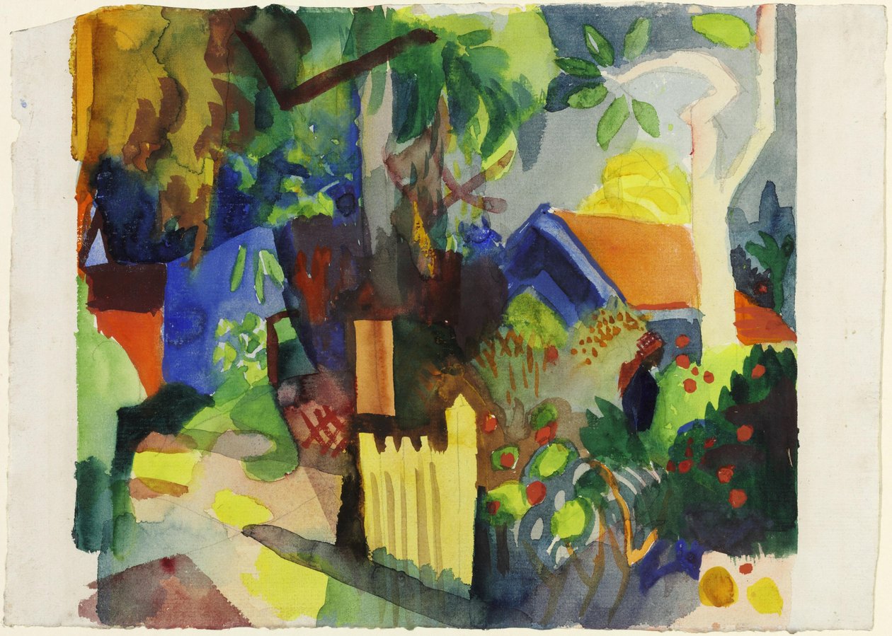 Landscape with Bright Tree by August Macke