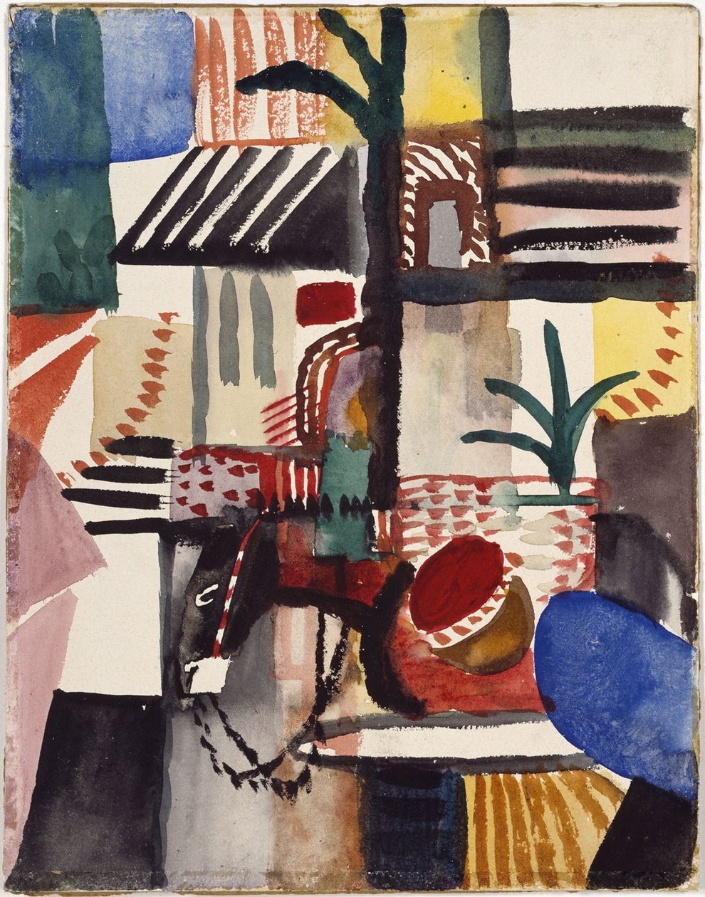 Man with Donkey, Tunisia, 1914 by August Macke