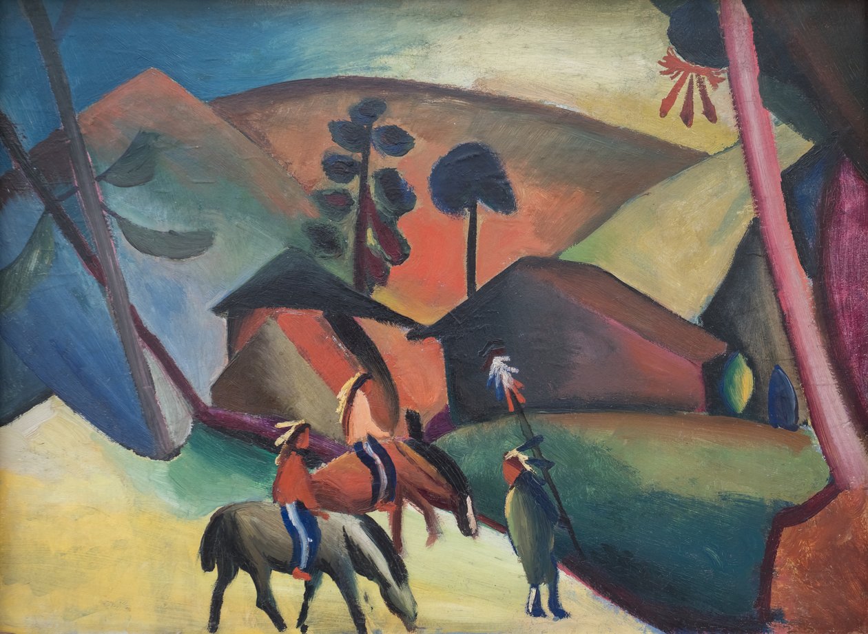 Native Americans on Horses by August Macke