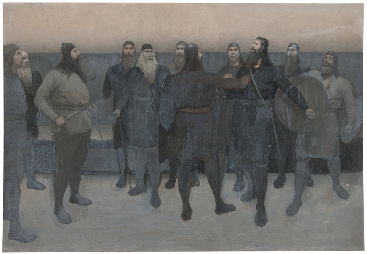 Illustration for Njal’s Saga by August Malmström