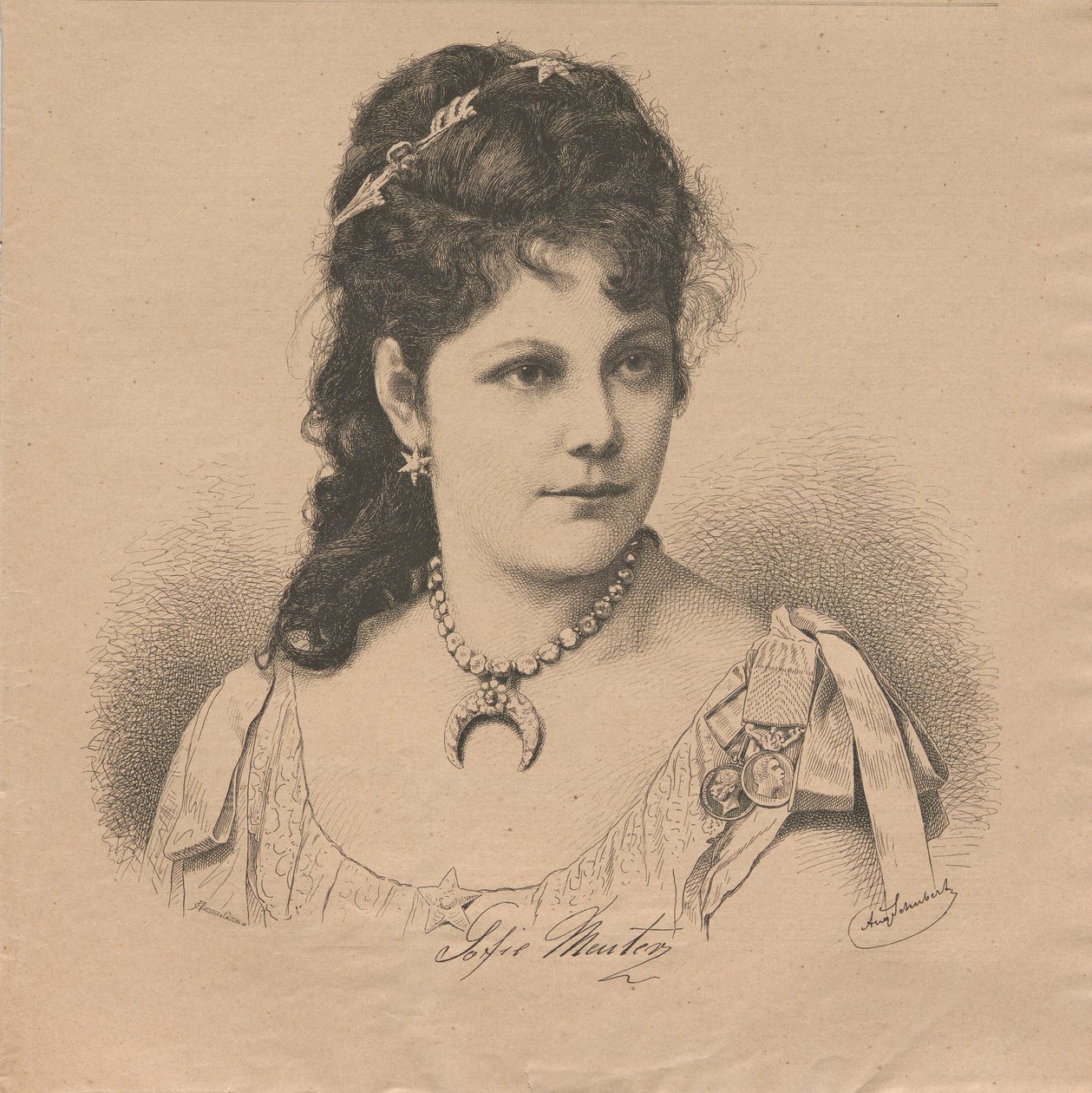 Portrait of pianist and composer Sophie Menter by August Schubert