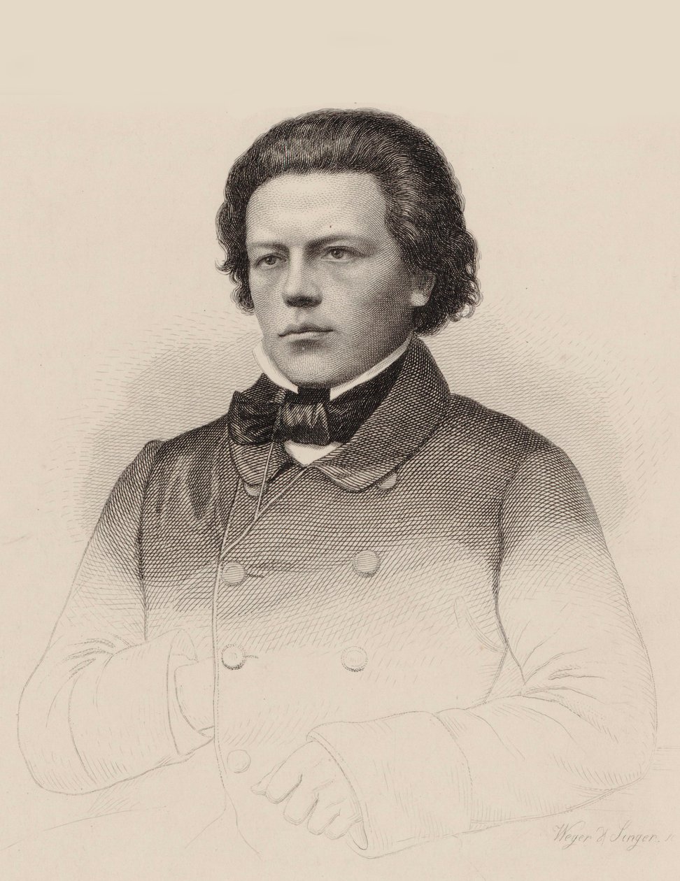 Portrait of the composer Anton Rubinstein 1829-1894 by August Weger