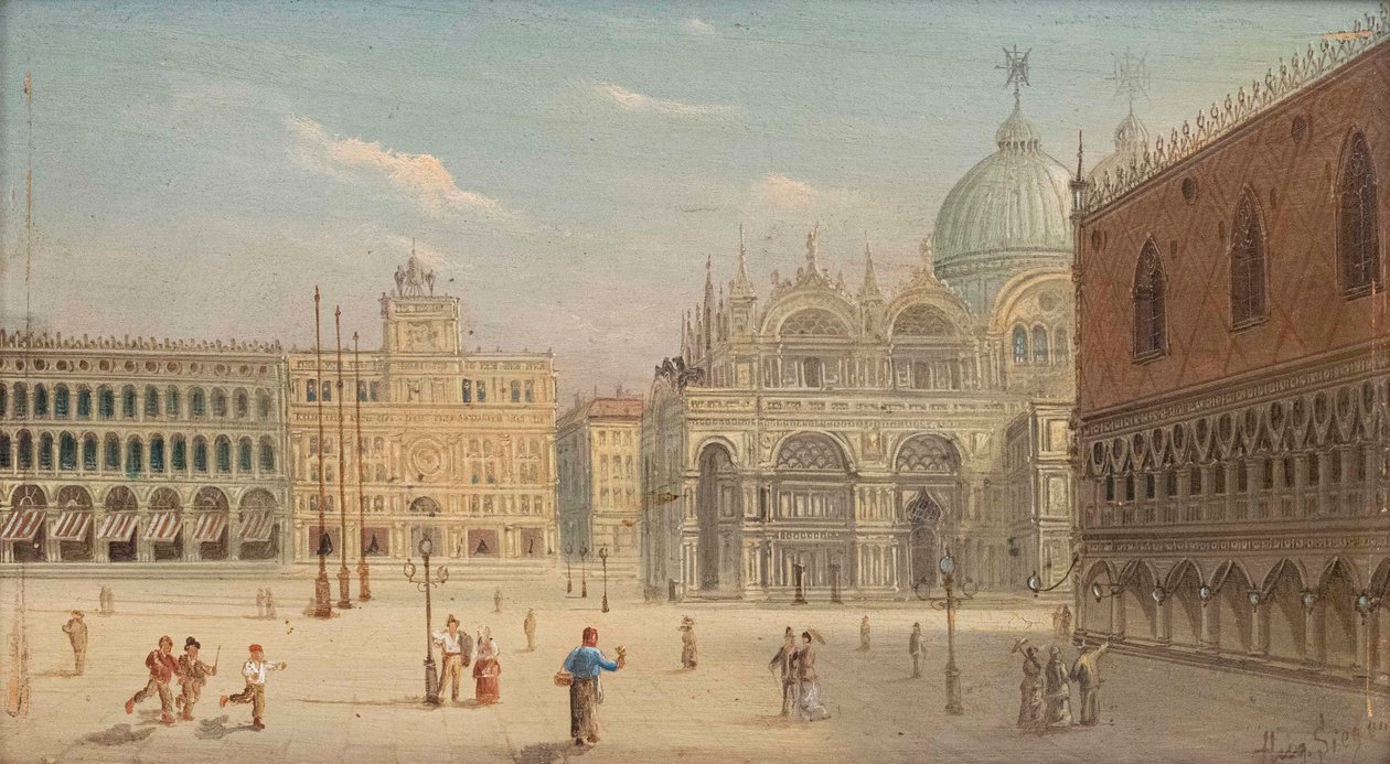 Venice Piazza by August von Siegen