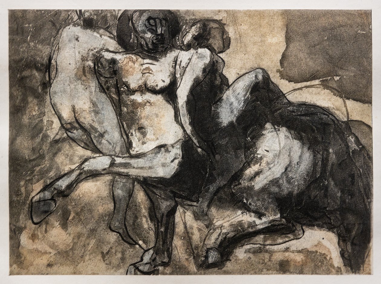 Centaur Abducting Two Women by Auguste (after) Rodin