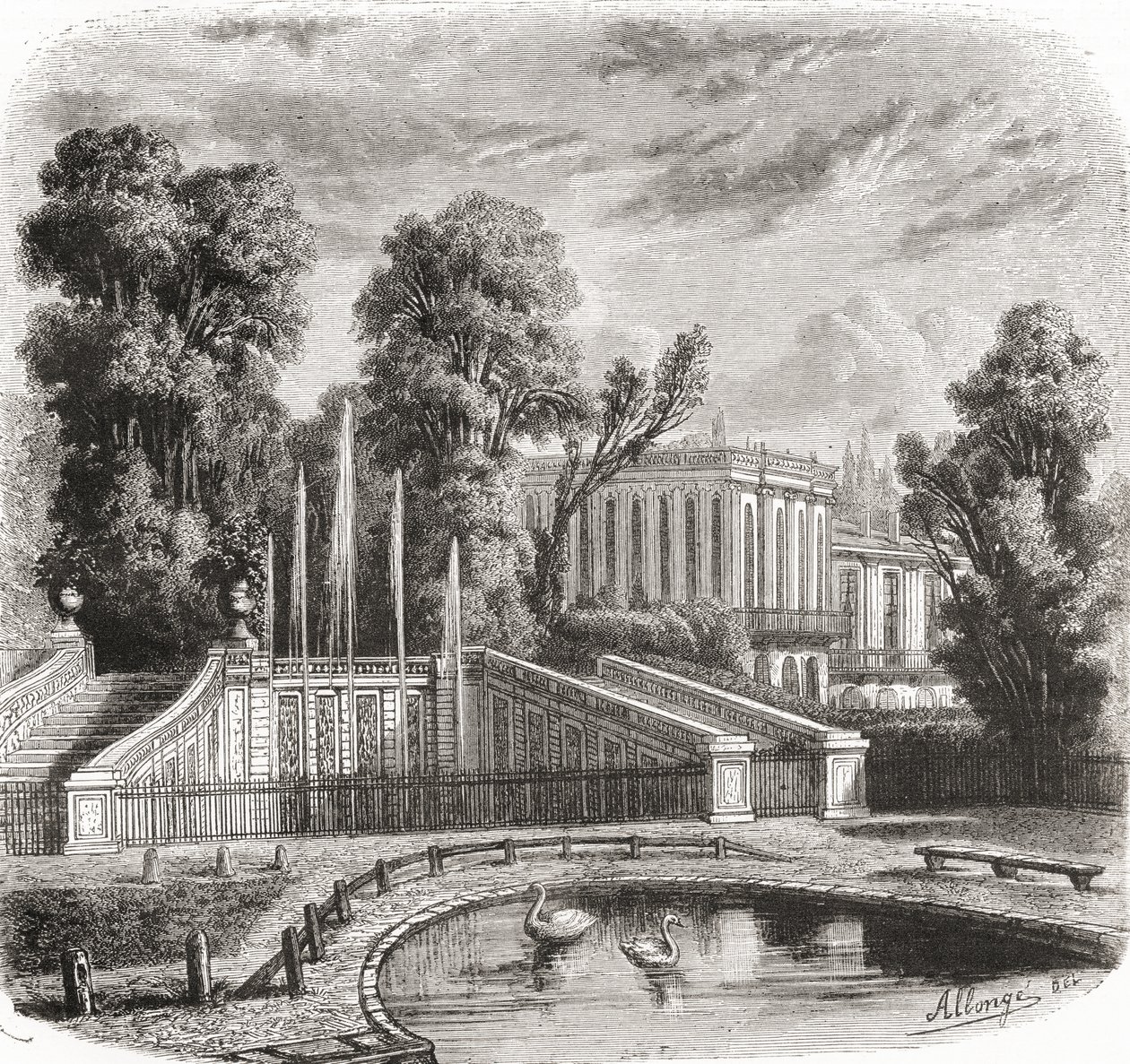 Le Petit Trianon at Versailles, France, 19th century by Auguste Allonge
