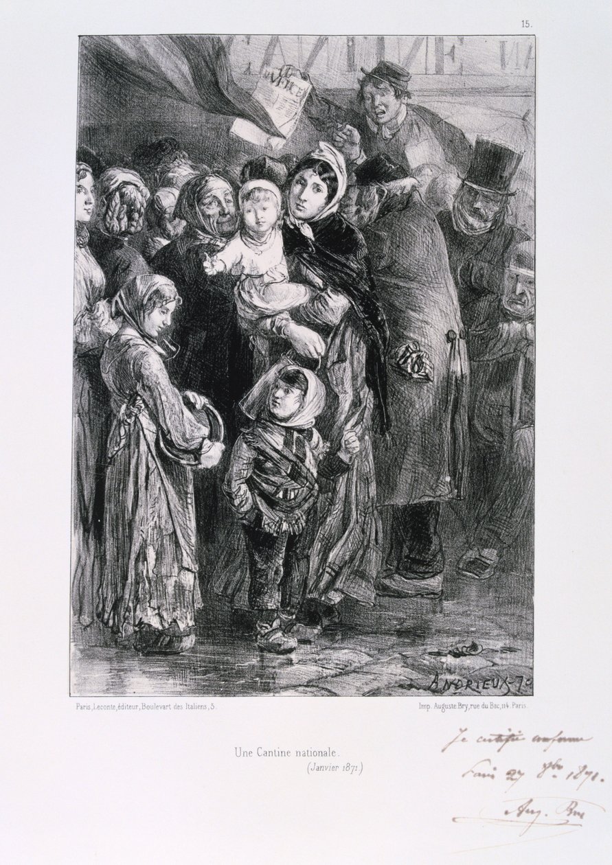 Cantine Nationale, Siege of Paris, Franco-Prussian War by Auguste Bry