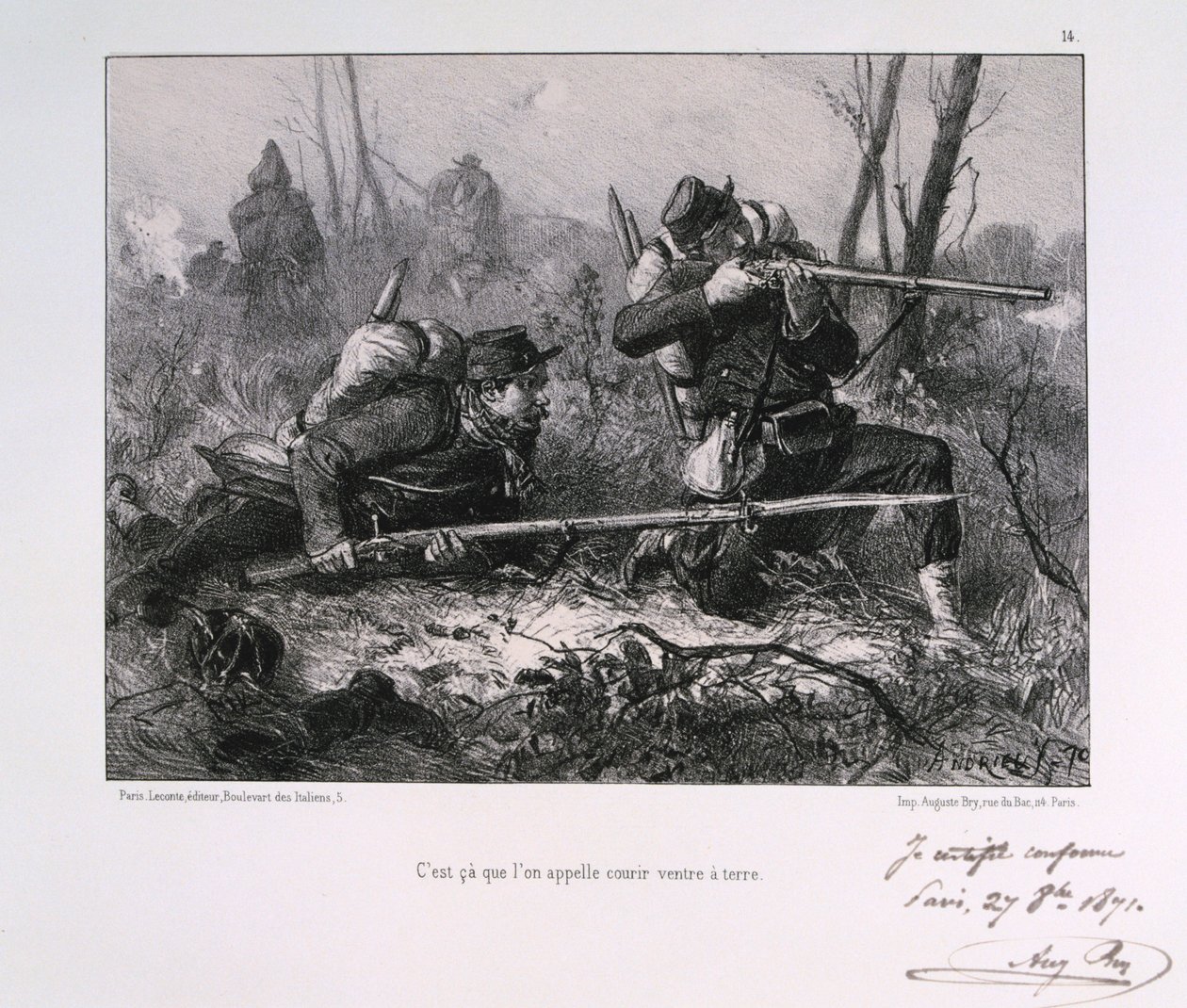 French Soldiers, Siege of Paris, 1871 by Auguste Bry