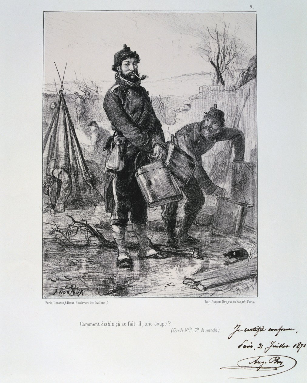 Soldiers of the Garde Nationale, Siege of Paris by Auguste Bry