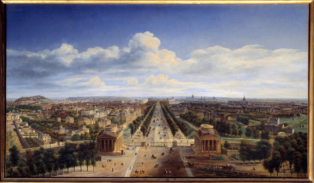 View of Paris taken from the Arc de Triomphe de l