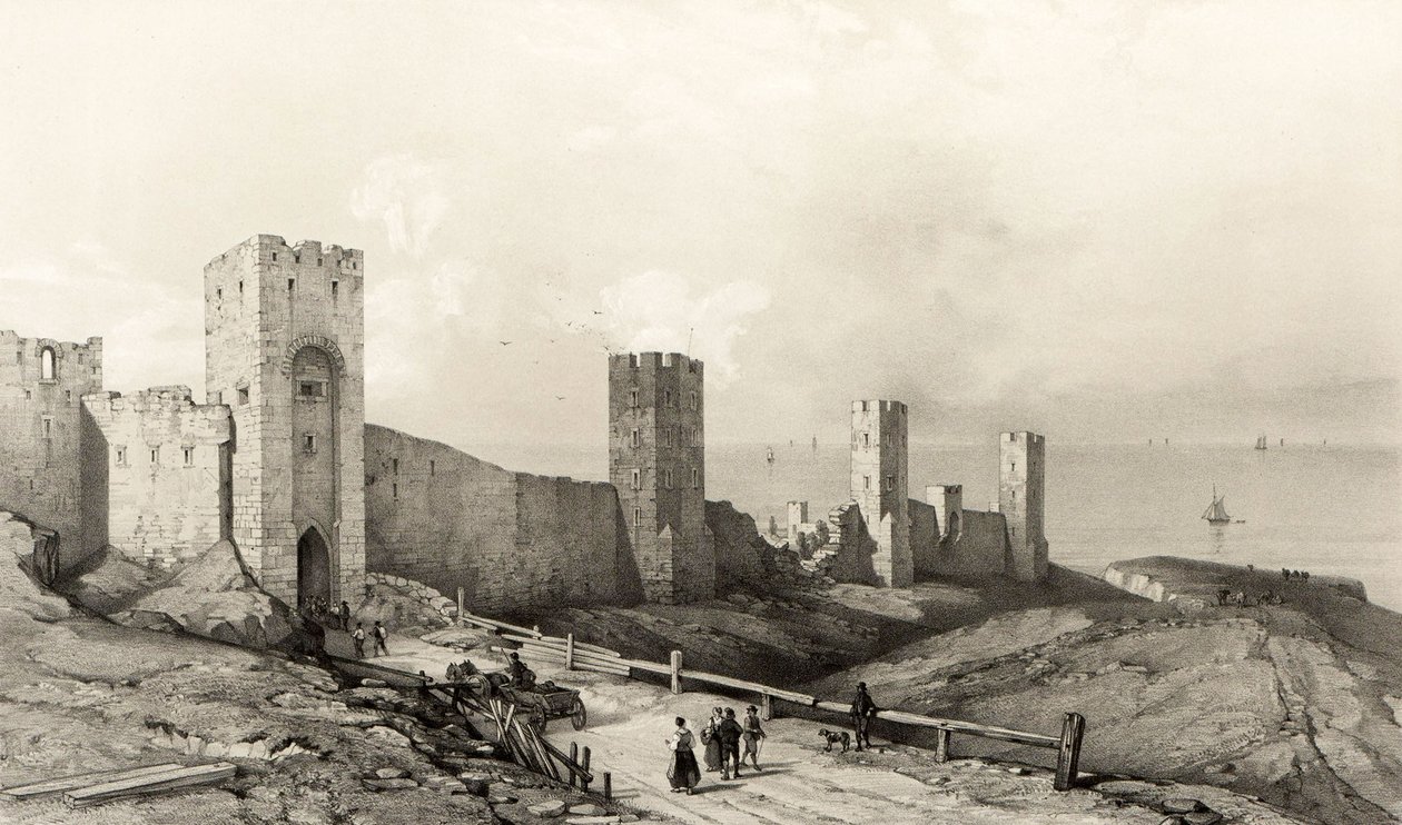 The Walls of Visby, Island of Gotland by Auguste Etienne Francois Mayer
