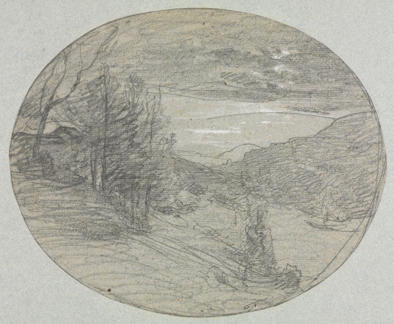 Landscape by Auguste Francois Ravier