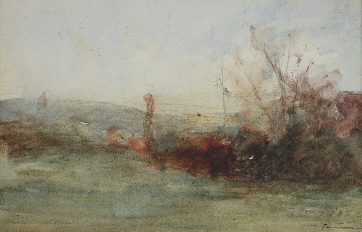 Landscape by Auguste Francois Ravier
