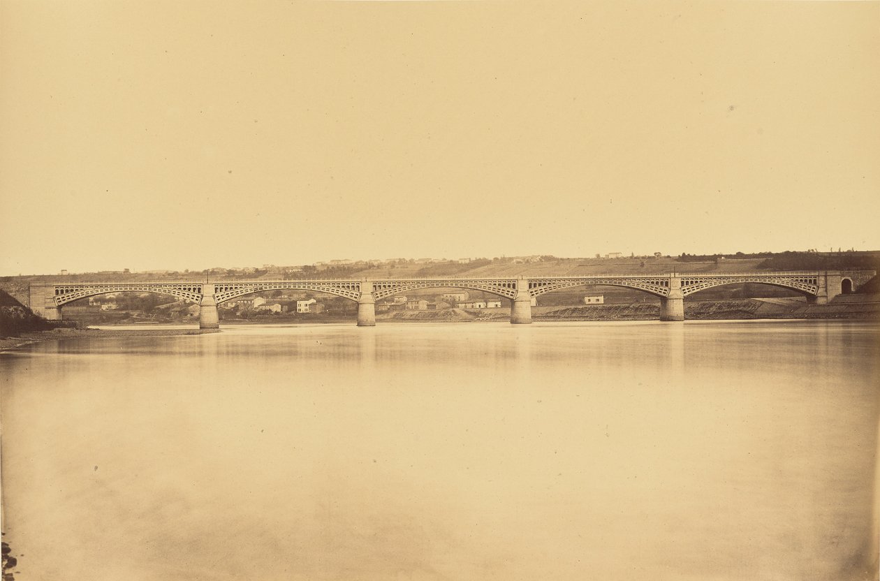 Branch from Givors to Chasse, Viaduct over the Rhone by Auguste Hippolyte Collard