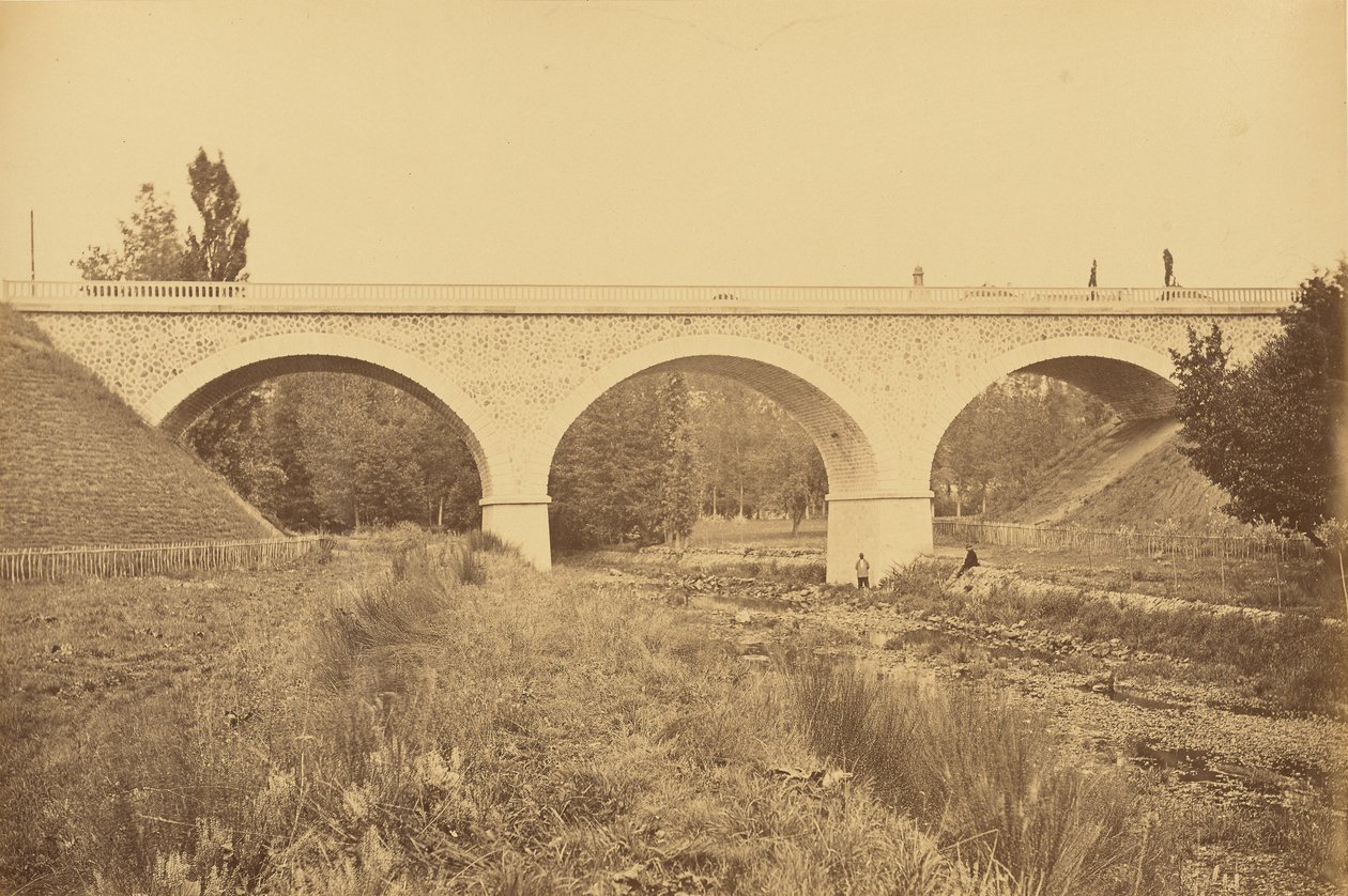 Viaduct on the Rhins, Near Pradines by Auguste Hippolyte Collard