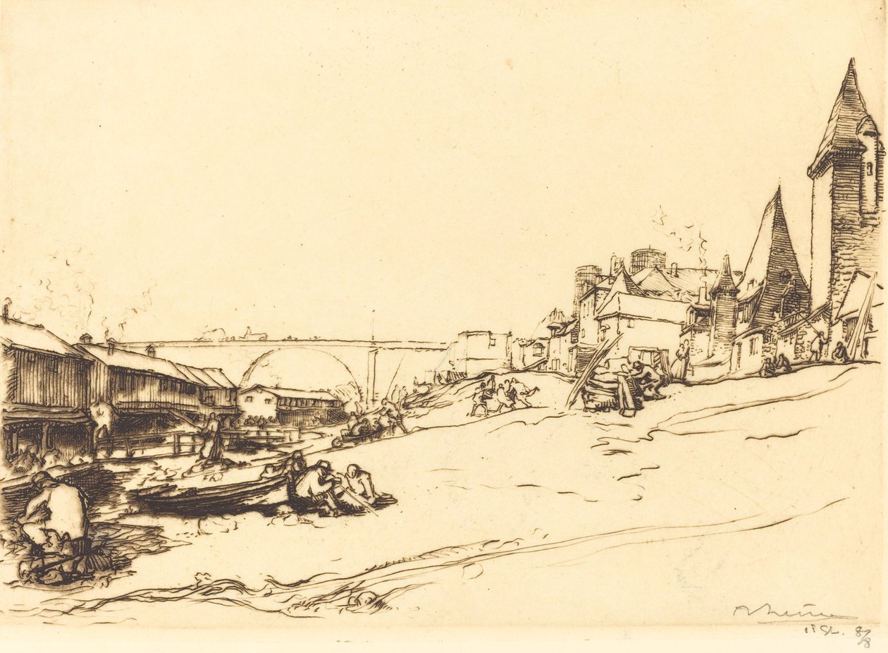 Angers - The House of the King of Poland by Auguste Lepere