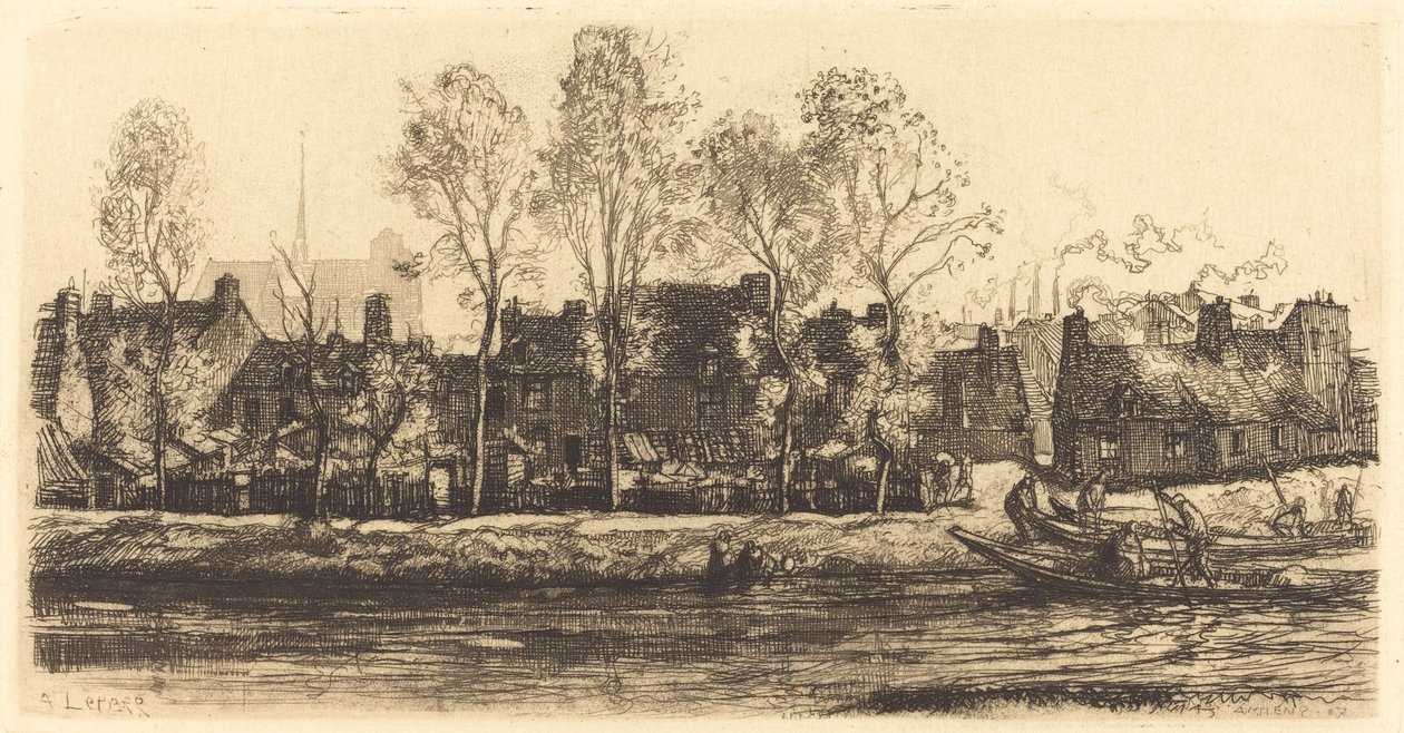 Banks of the Somme at Amiens by Auguste Lepere