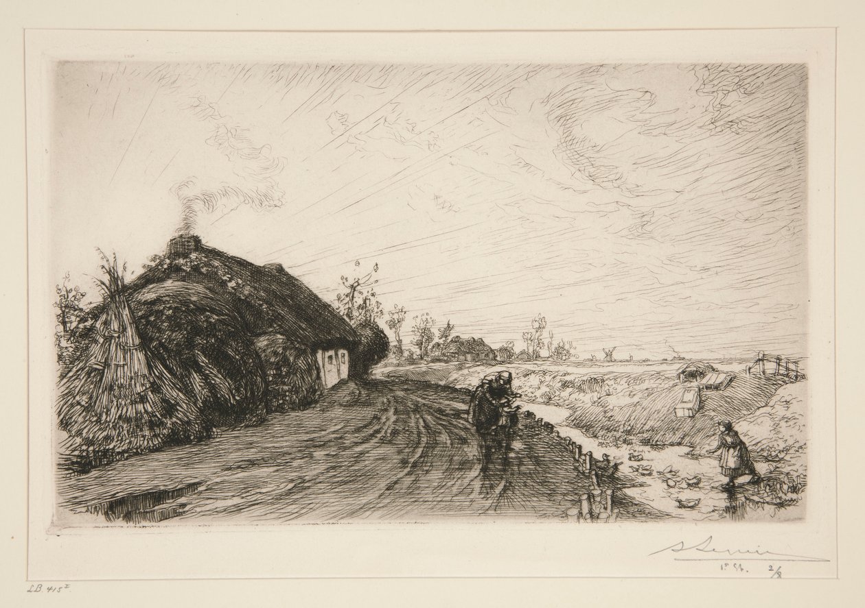 Path Along the Marsh of the Vendee (Saint-Jean-de-Monts) by Auguste Lepere