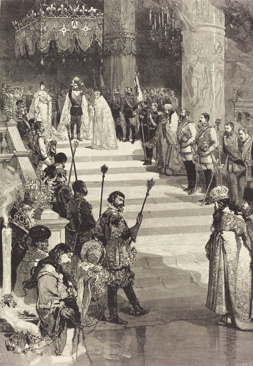 The Coronation of Emperor Alexander III of Russia, May 27, 1883 by Auguste Lepere