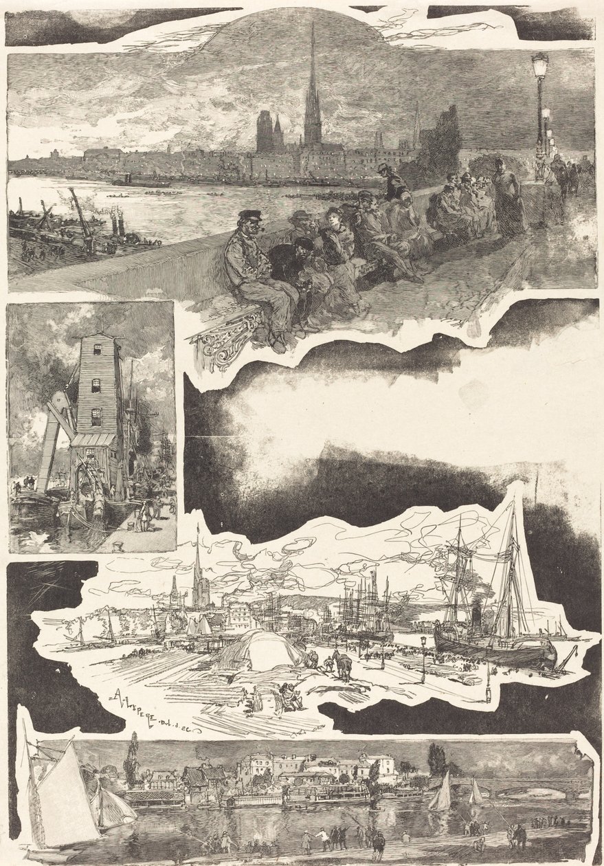 Rouen by Auguste Lepere